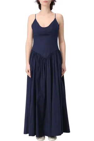 Staud Dames, Jurken, Blauw, Maat: S