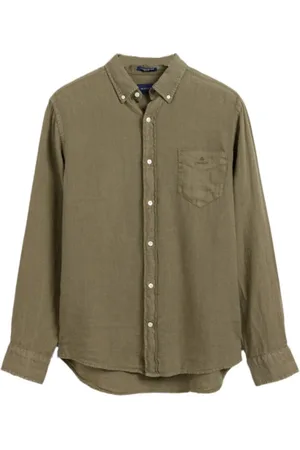GANT Heren, Overhemden, Groen, Maat: 3XL
