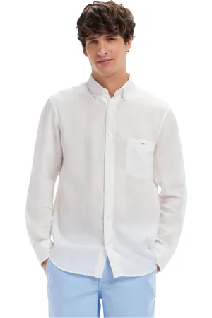 Eden Park Heren, Overhemden, Wit, Maat: 2XL Linnen