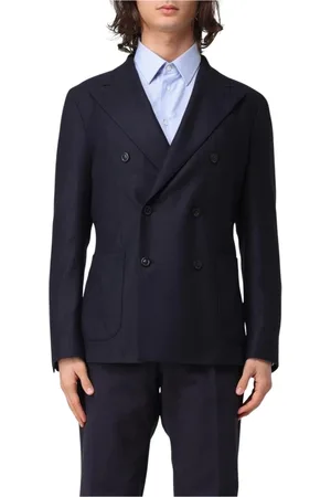 Boglioli Heren, Pakken, Blauw, Maat: 2XL Wol