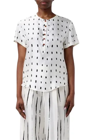 ALYSI Dames, Blouses & Shirts, Wit, Maat: XS Zijde