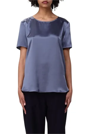 Max Mara Dames, Blouses & Shirts, Blauw, Maat: L Zijde