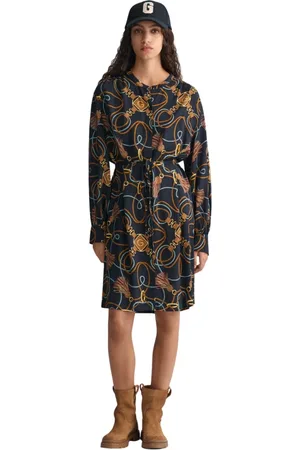 GANT Dames, Jurken, Veelkleurig, Maat: S Viscose
