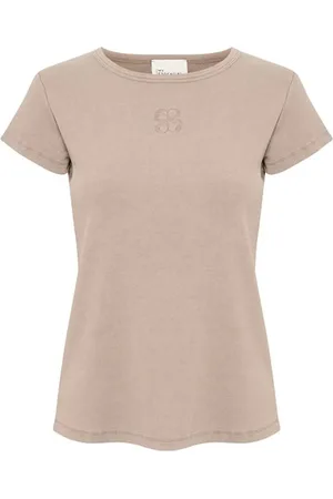 My Essential Wardrobe Dames, Tops, Bruin, Maat: S Katoen