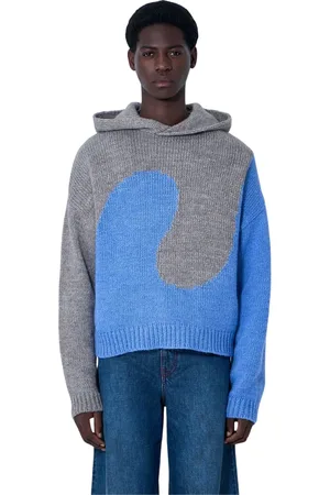 ERL Heren, Sweatshirts & Hoodies, Blauw, Maat: L Wol