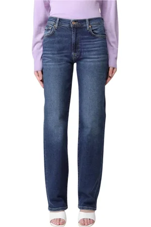 7 for all Mankind Dames, Jeans, Blauw, Maat: W28 Katoen