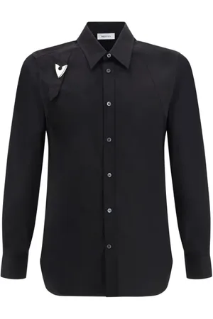 Alexander McQueen Heren, Overhemden, Zwart, Maat: M