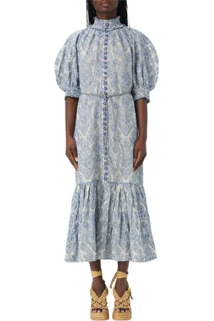 ZIMMERMANN Dames, Jurken, Blauw, Maat: M Katoen