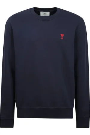Ami Heren, Sweatshirts & Hoodies, Blauw, Maat: 2XL Katoen