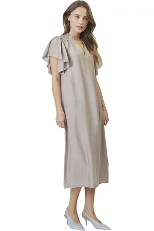 Co`Couture Dames, Jurken, Grijs, Maat: S Viscose