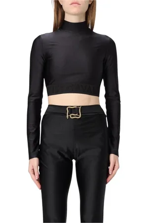 Roberto Cavalli Dames, Tops, Zwart, Maat: M