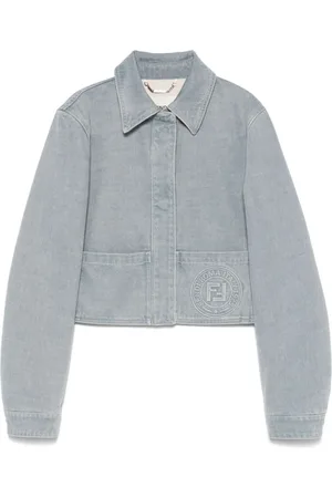 Fendi Dames, Jassen, Blauw, Maat: XS Denim