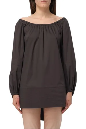 LIVIANA CONTI Dames, Blouses & Shirts, Bruin, Maat: S Katoen