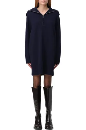 Pinko Dames, Jurken, Blauw, Maat: XS Wol