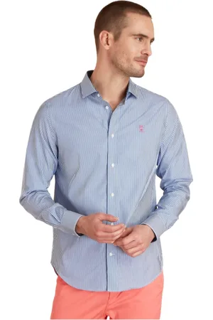 Vicomte A. Heren, Overhemden, Blauw, Maat: 2XL Katoen