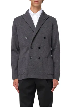 LARDINI Heren, Jassen, Zwart, Maat: L Wol