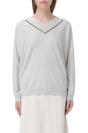 Brunello Cucinelli Dames, Truien, Grijs, Maat: S Kasjmier
