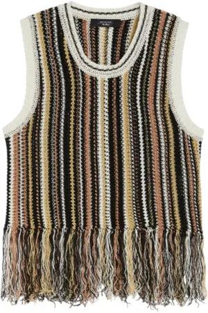 Max Mara Dames, Truien, Bruin, Maat: S Linnen