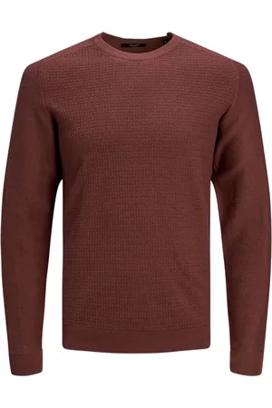 JACK & JONES Heren, Truien, Bruin, Maat: XS Leer