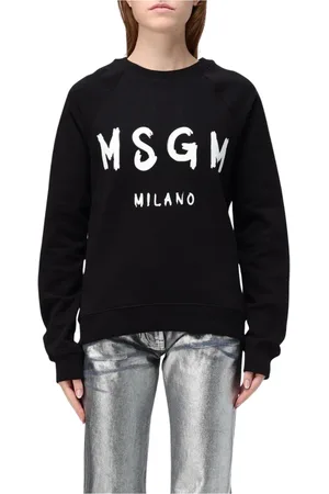 Msgm Dames, Sweatshirts & Hoodies, Zwart, Maat: XS Katoen