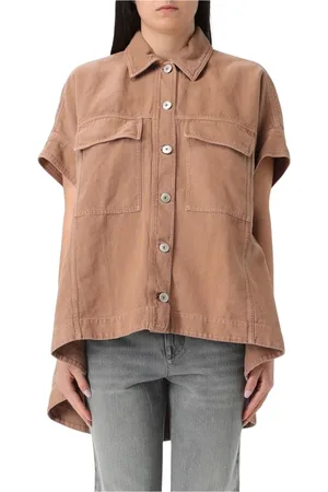 Brunello Cucinelli Dames, Blouses & Shirts, Bruin, Maat: 2XS