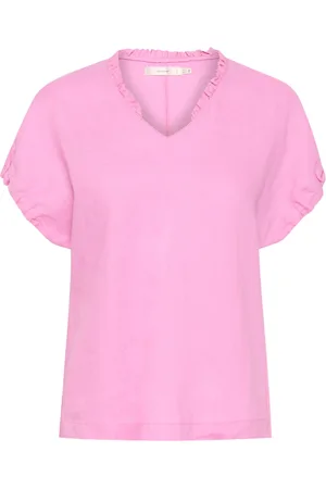 INWEAR Dames, Blouses & Shirts, Roze, Maat: XL Linnen
