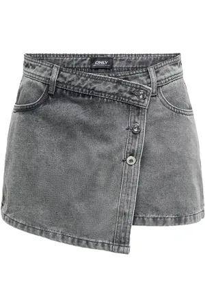 ONLY Dames, Rokken, Grijs, Maat: S Denim
