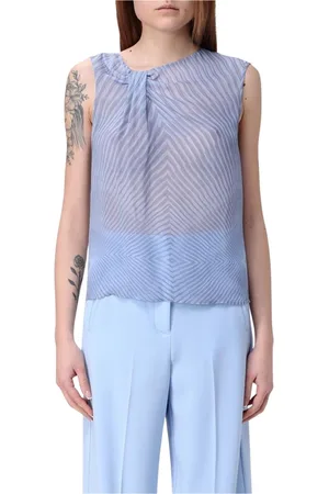Patrizia Pepe Dames, Tops, Blauw, Maat: S Zijde