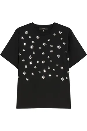 Max Mara Dames, Tops, Zwart, Maat: XL Katoen