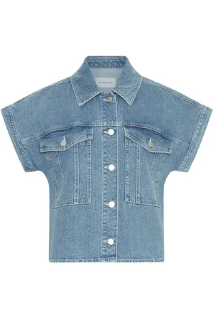 Moss Copenhagen Dames, Blouses & Shirts, Blauw, Maat: S Denim