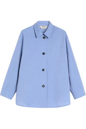 Max Mara Dames, Blouses & Shirts, Blauw, Maat: XS Katoen