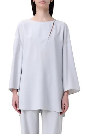Emporio Armani Dames, Blouses & Shirts, Grijs, Maat: M Poliester