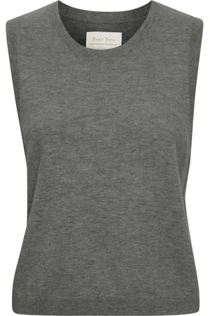 Part Two Dames, Truien, Grijs, Maat: 2XL Wol