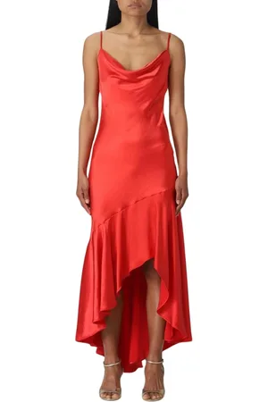 Pinko Dames, Jurken, Rood, Maat: M Satijn