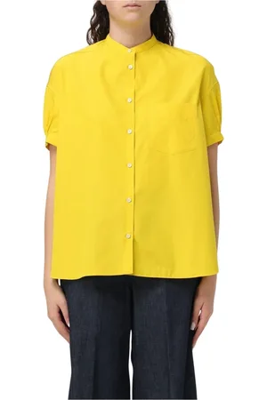 Aspesi Dames, Blouses & Shirts, Geel, Maat: 2XS Katoen
