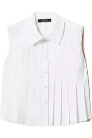 Twin-Set Dames, Blouses & Shirts, Wit, Maat: XS Katoen