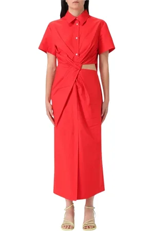 Msgm Dames, Jurken, Rood, Maat: 2XS