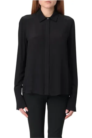 Patrizia Pepe Dames, Blouses & Shirts, Zwart, Maat: XS Zijde