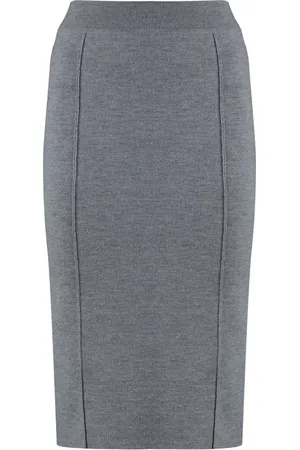 Pinko Dames, Rokken, Grijs, Maat: M Wol