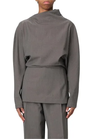 Bottega Veneta Dames, Tops, Grijs, Maat: S Wol
