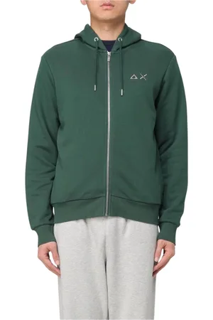 sun68 Heren, Sweatshirts & Hoodies, Groen, Maat: XL Katoen
