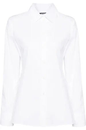 Jacquemus Dames, Blouses & Shirts, Wit, Maat: M Katoen