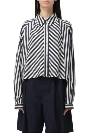 BARENA Dames, Blouses & Shirts, Blauw, Maat: XS Katoen