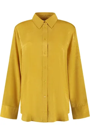 AMAYA Amsterdam Dames, Blouses & Shirts, Geel, Maat: XL Poliester