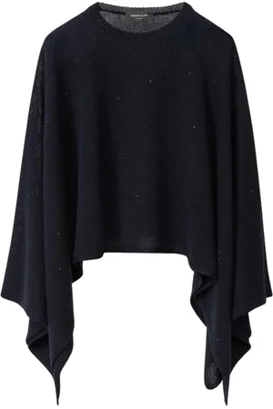Fabiana Filippi Dames, Jassen, Blauw, Maat: ONE Size Kasjmier