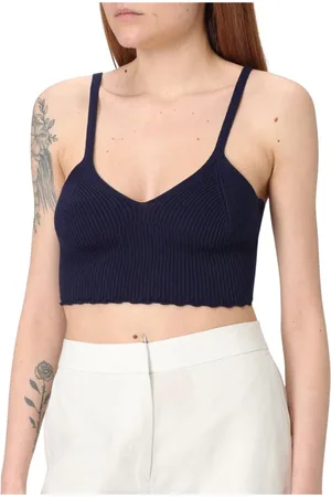 Twin-Set Dames, Tops, Blauw, Maat: M