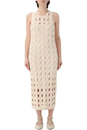 Pinko Dames, Jurken, Wit, Maat: L