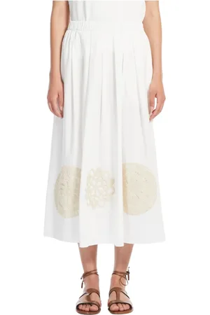 Max Mara Dames, Rokken, Wit, Maat: M Katoen