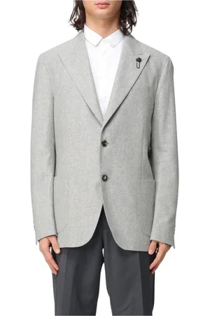 LARDINI Heren, Jassen, Grijs, Maat: 2XL Leer