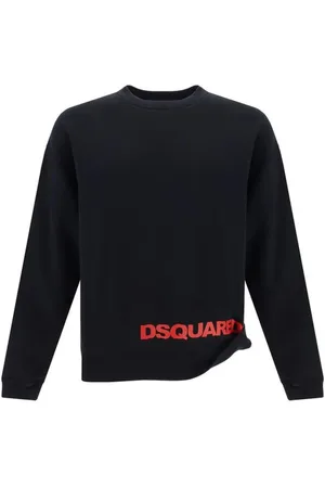 Dsquared2 Heren, Sweatshirts & Hoodies, Zwart, Maat: XL Katoen